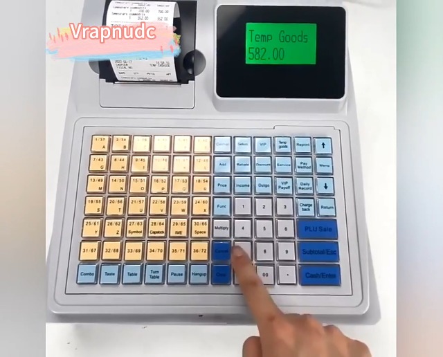 Amazon.co.jp: Vrapnudc 電子キャッシュ レジスター 48 キー レジ
