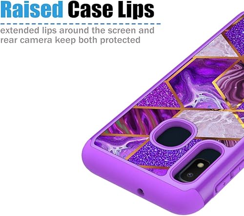 Miniatura 4 de Tothedu Funda para Galaxy A10E, Samsung A10E Funda para teléfono para niñas y mujeres, absorción de golpes de doble capa, funda protectora