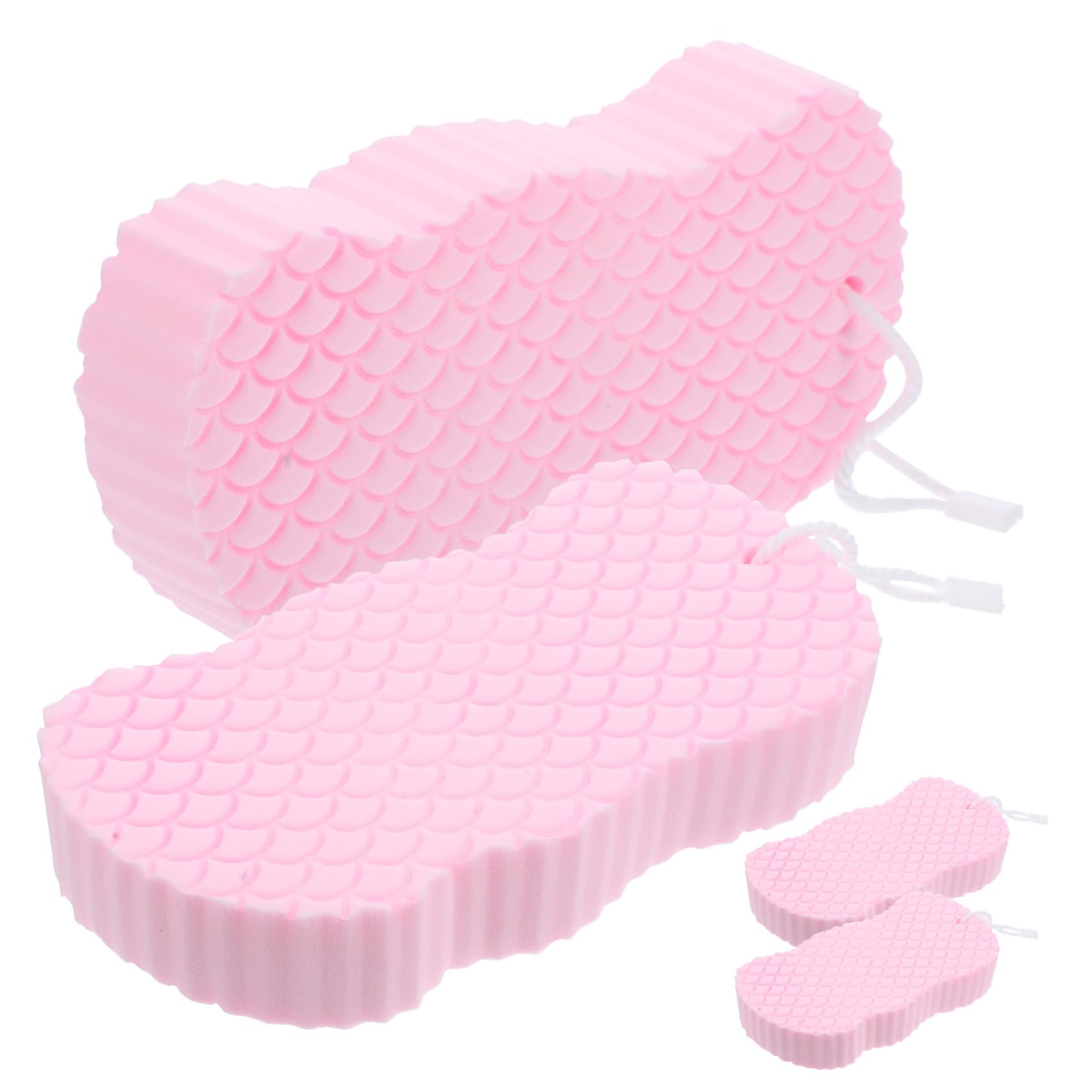 FOYTOKI 4Pcs Portable Bathing Sponges Soft Double Sided Body Scrubbers for Gentle Exfoliation for Bathing Compact and Lightweight Design