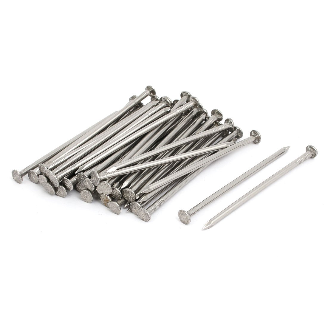 Aexit 3-inch Length Fastener 304 Stainless Steel Cement Wood Sliding Nail Silver Tone 50pcs Model:79as207qo110
