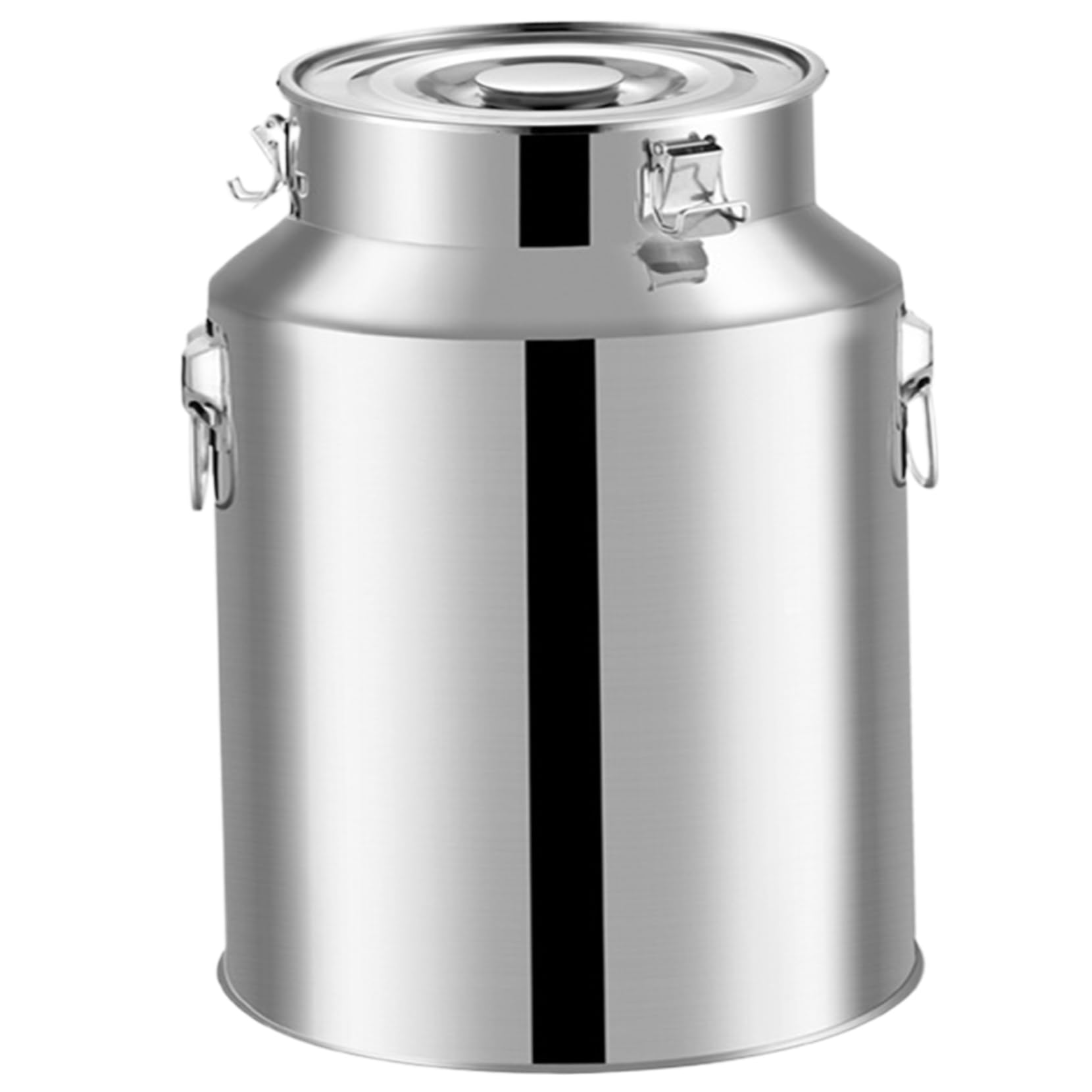 CNAFGBGG Stainless Steel Milk Can, 5L Large Stainless Steel Bucket with Lid, Wine Bucket with Handle and Buckle, Oil Container for Liquid Storage and Transport.