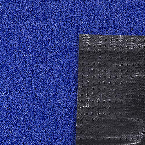 Image of Kuber Industries CTKTC040014 PVC Rubber Anti Slip Floor /Door Mat (Blue, 2x8 Feet)