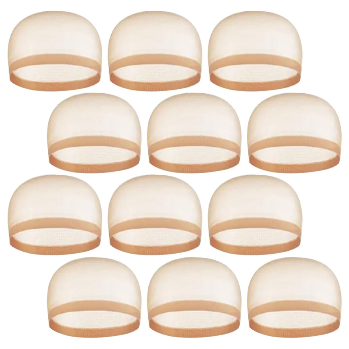 12pcs HD Lace Wig Caps Elastic Breathable Wig Hair Nets for Making and Hairdressing Mesh Head Cover