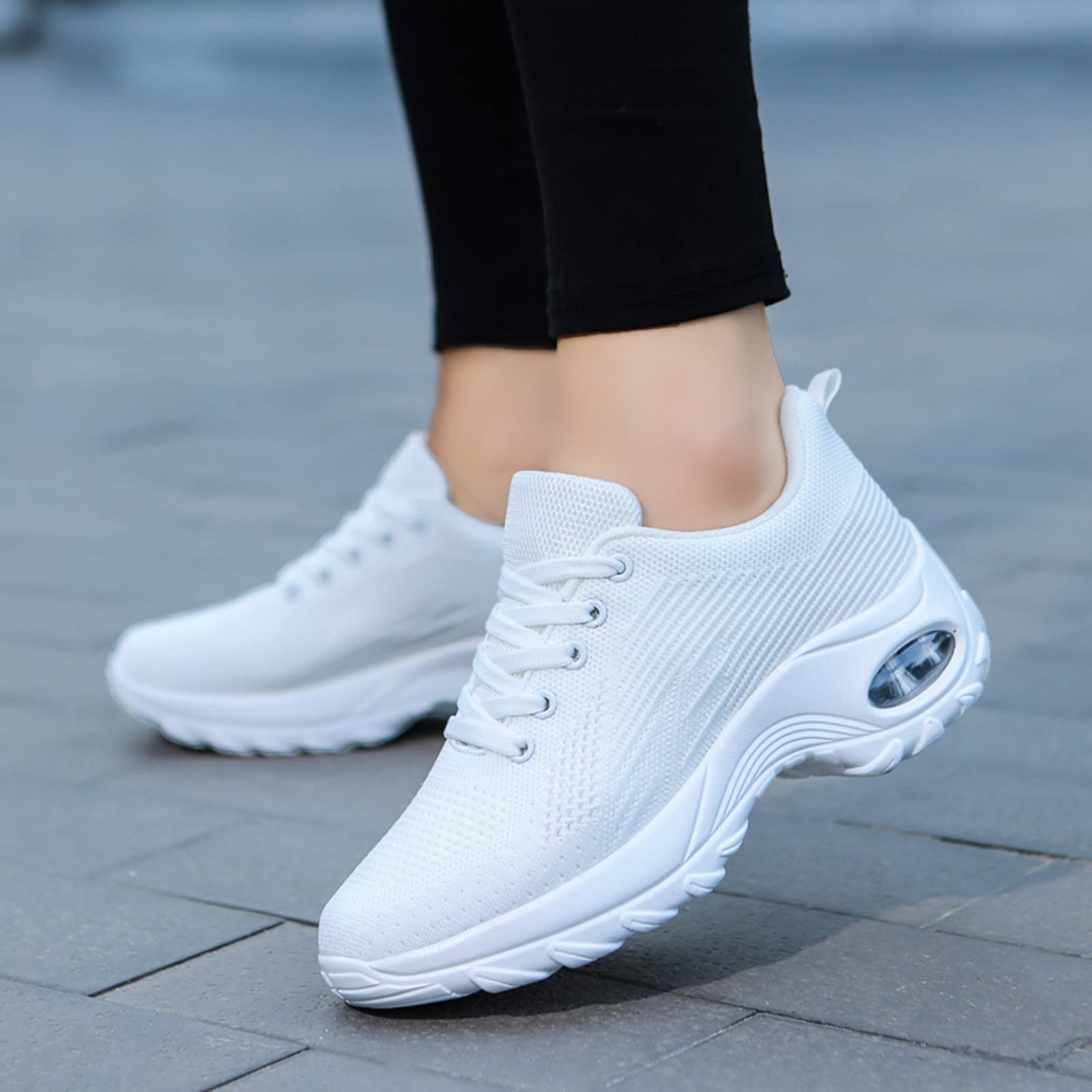 Generico Scarpe per Fascite Plantare Sneakers Donna Autunno Donna Scarpe Sportive Suola Spessa Antiscivolo Tessuto A Rete Traspirante Comodo Stile Casual Sneakers da Ginnastica