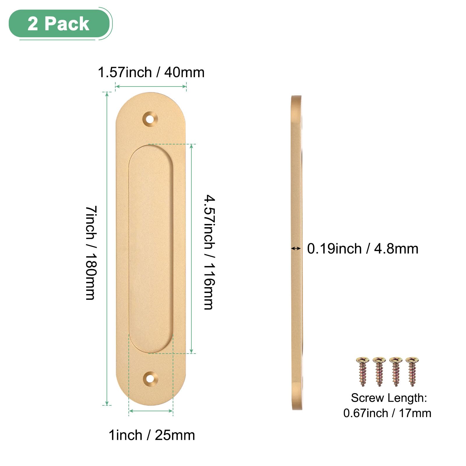 M METERXITY 2-Pack Recessed Finger Pulls - Image 3