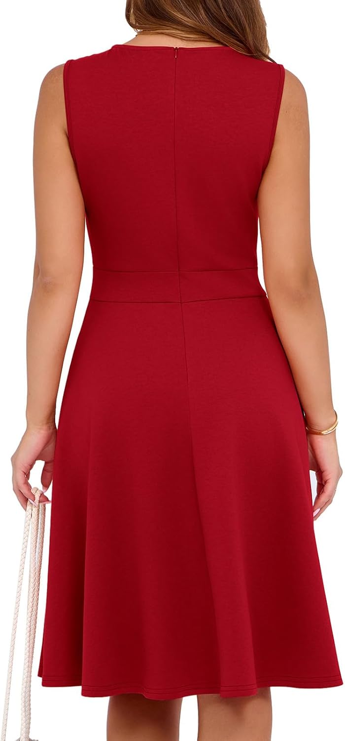 Fit and Flare Cocktail Dress for Women Wedding Guest Business Work Semi Formal A Line Dresses 2025 - Image 7