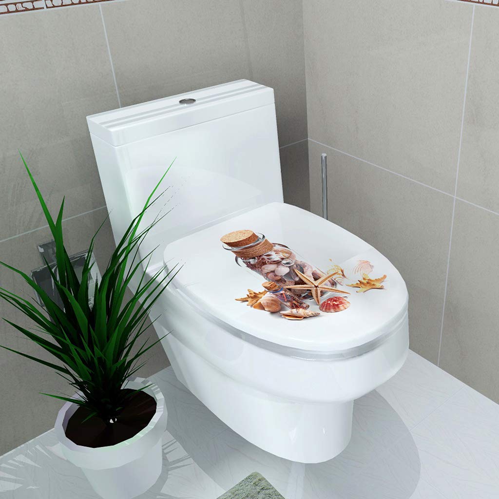 RROVE New Simplicity Fresh Style Toilet Seat Wall Sticker Art Bathroom Decals Decor PVC Removable Home Decor - Image 4
