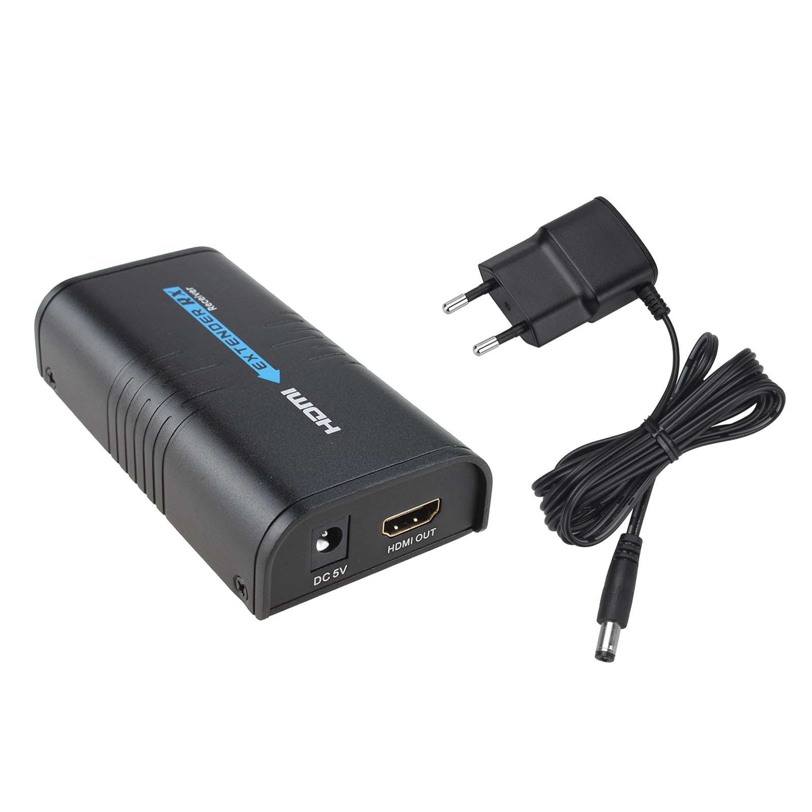 AGPTEK LKV373A HDMI 1080P Ricevitore per Estensore su CAT5E CAT6 LAN- Supporta 100-120M Larghezza di banda Ethernet Conforme HDCP, estende il segnale HDMI a TCP/IP