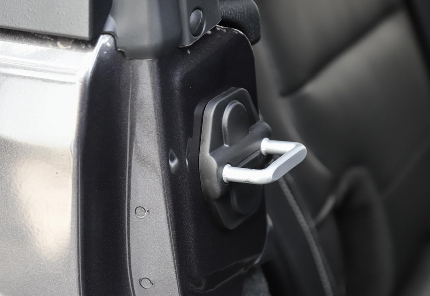 6-Pack Door Lock Cover Buckle Decor Trim for Jeep Wrangler JL JLU 4XE Unlimited Sahara Sports Rubicon Gladiator — view 7