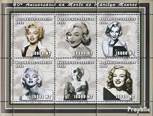 Briefmarken-Block Mosambik 2002 Marilyn Monroe – Postfrisch ** MNH (komplette Ausgabe)