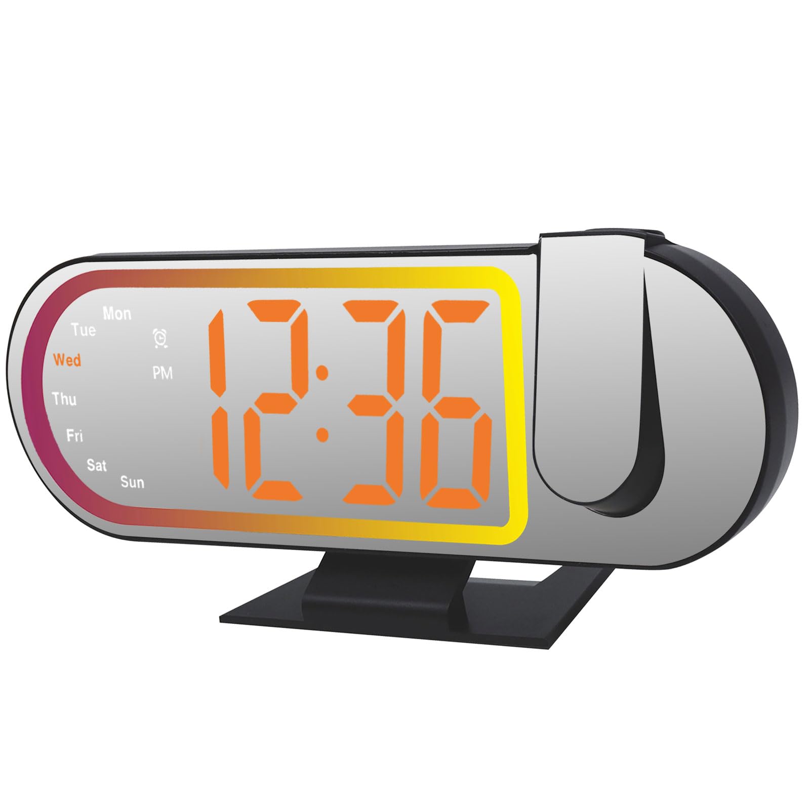 Tsophreniq B Led Digital Clock With Temperature Reading Edroom Slide Warning Modes Simple Action Abs Housing Multifunctional Led Clock For Home
