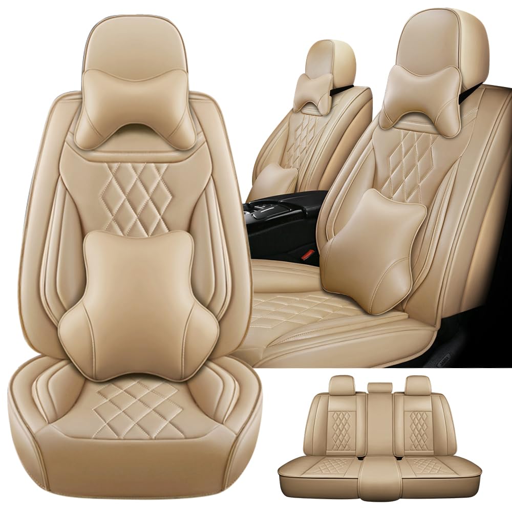 5 Seat Covers for Jeep Grand Cherokee 2006-2024 Nappa Leather Car Seat Covers Car Seat Cushions Waterproof Soft