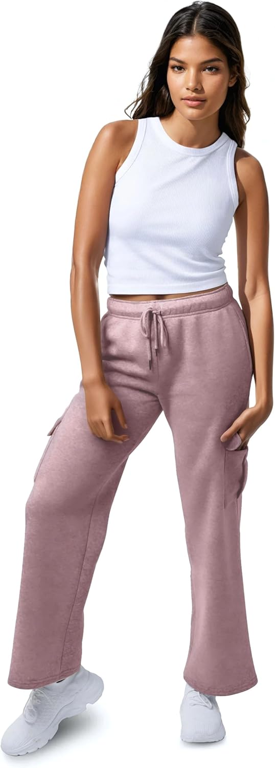 Common Stitch 3 Pack Sweatpants Women, Wide Leg Cargo Womens Sweatpants, Wide Leg Pants with Pockets (Available in Plus) - Image 2