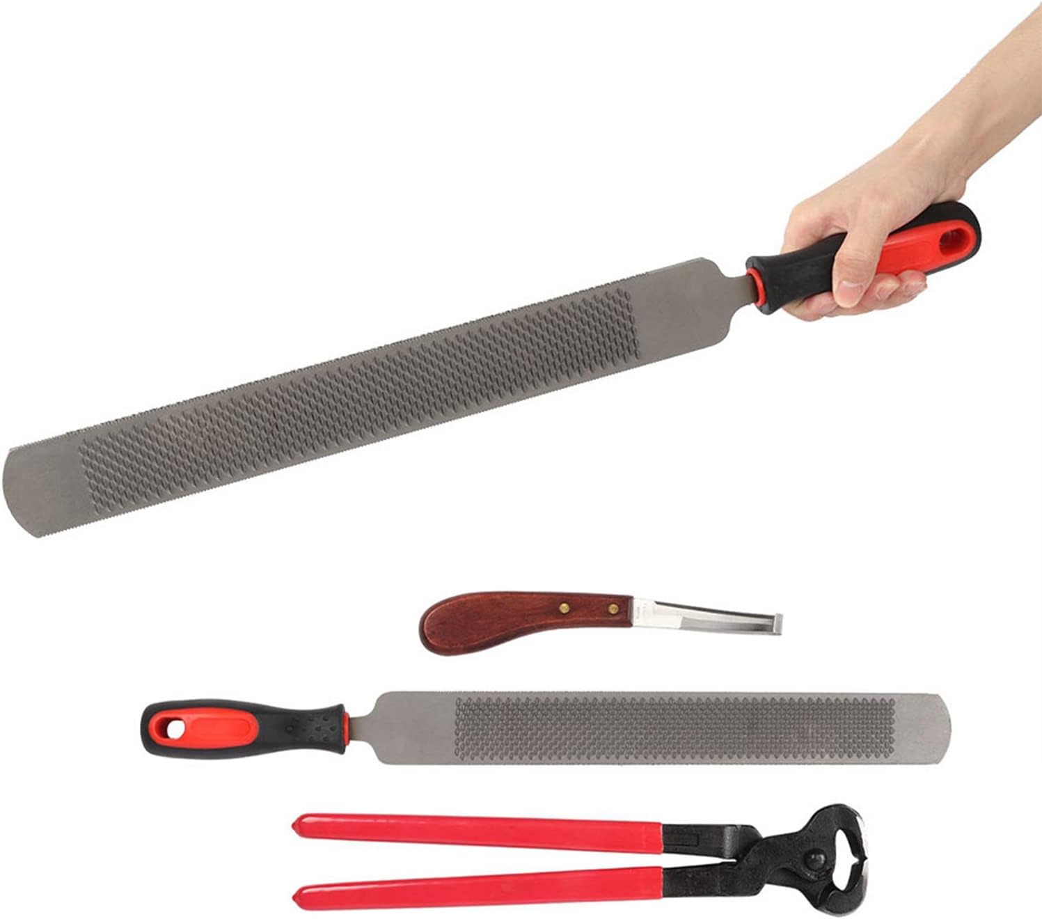 Horseshoe File, Professional Metal Shears Horse Equine Farriers Hoof Nipper Cutter Tools Set