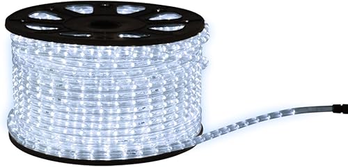 LED Lichterschlauch Lichtschlauch Beleuchtung 34m weiss meter Zuleitung