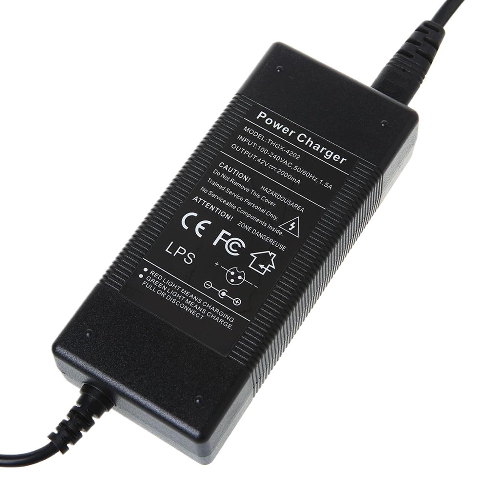 Cargador de batería de litio 42V CC 2A compatible con Xiaomi, M365, batería de litio 36V, carga rápida inteligente, enchufe UE/EE.UU., CA 100-220V (enchufe EE.UU.)