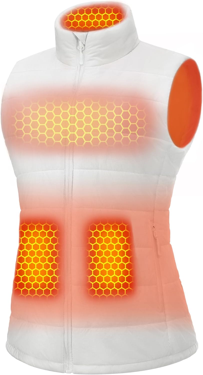 Wulcea Graphene Heated Vest For Women 7.4V Fast Charge Large Capacity Battery