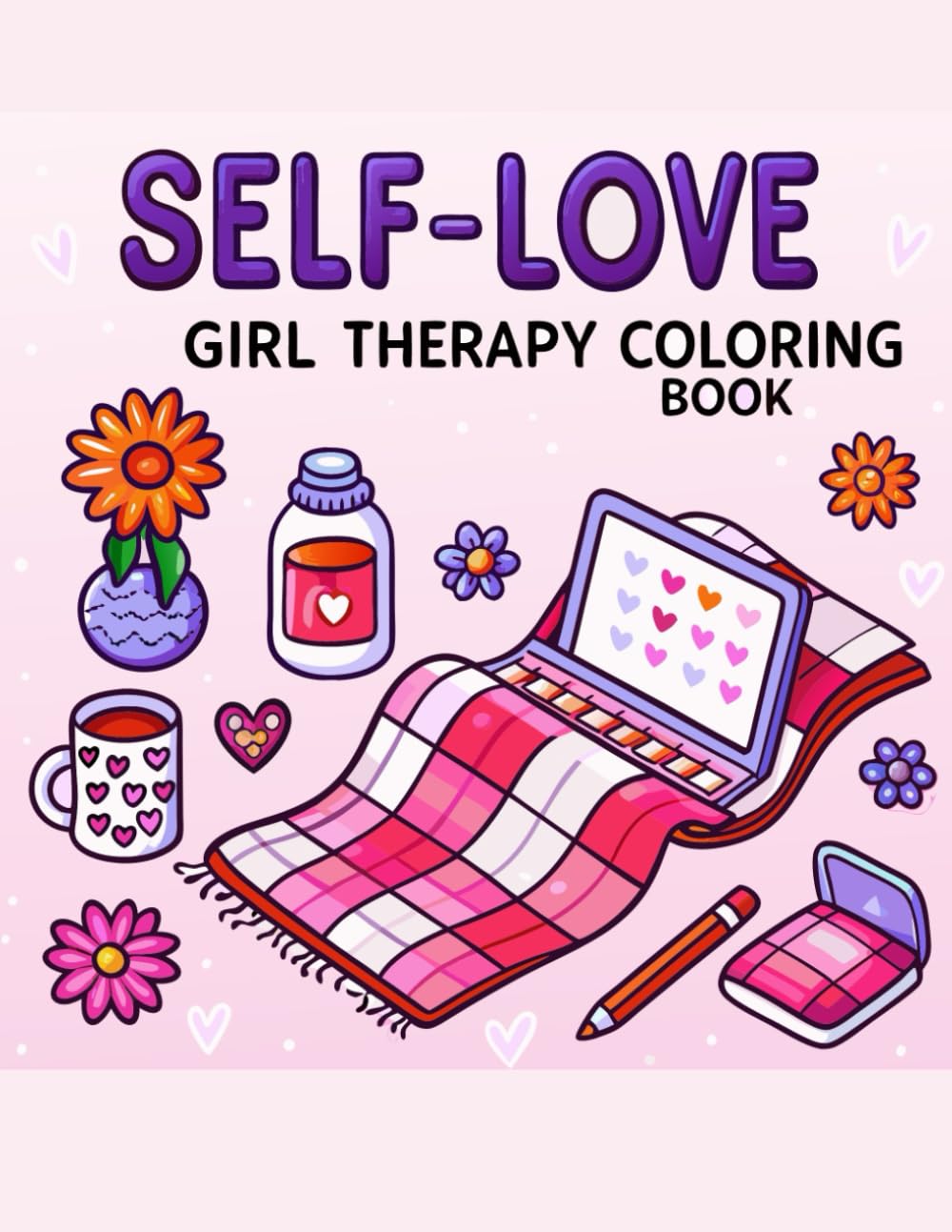 Self-Love girl therapy coloring book