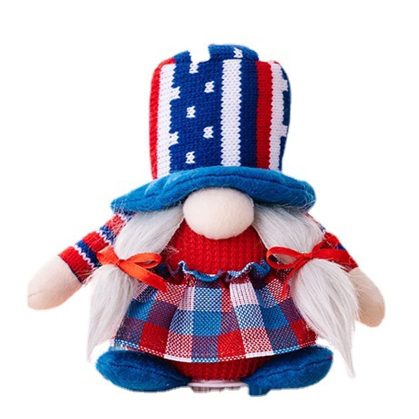 Tsophreniq Lighted Independence Day Gnomes Decoration 4th of July Gift Tomtes Swedish Figurines Memorial Day Ornaments Patriotic