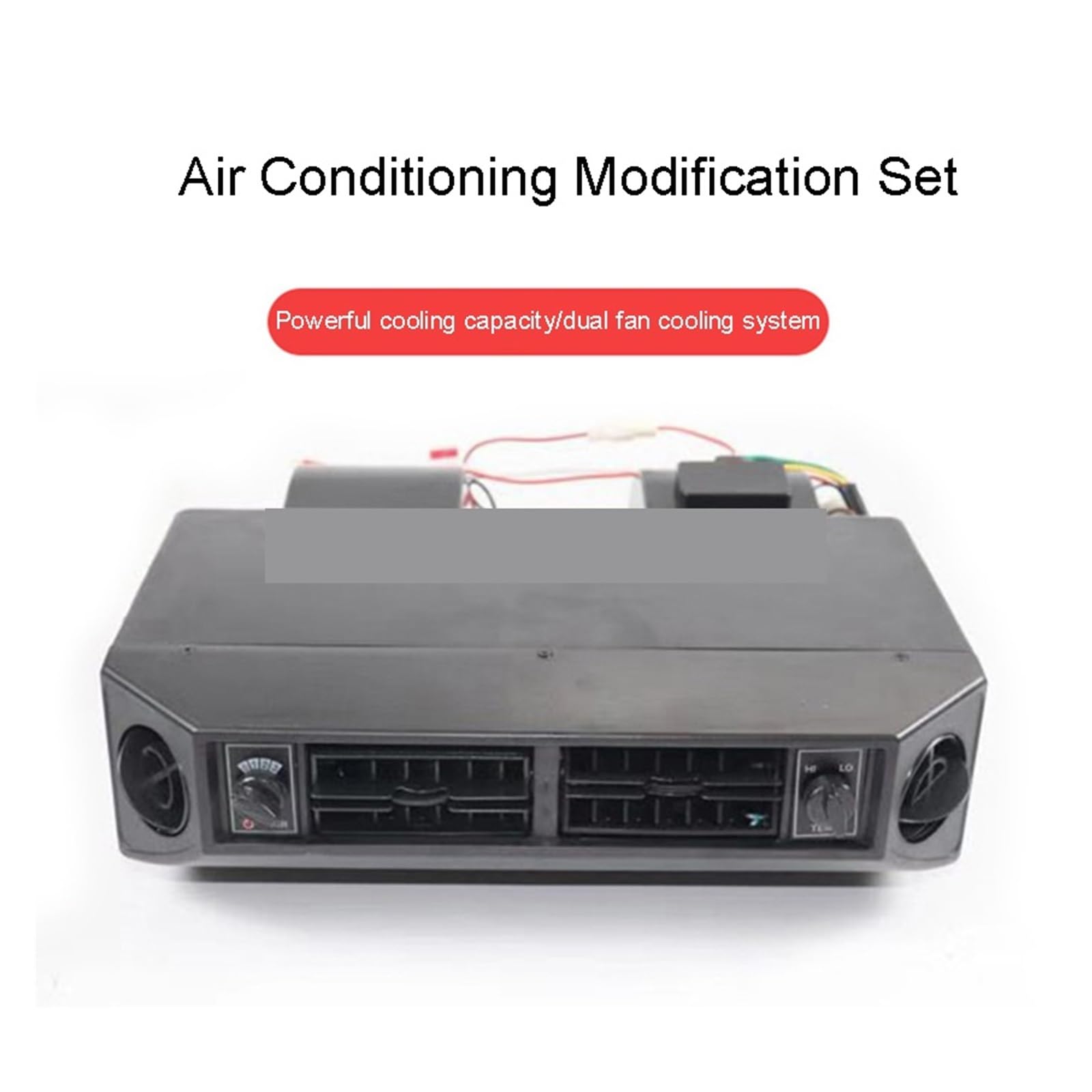Aire acondicionado para vehículos recreativos Aire acondicionado automotriz de 12V 24V A/C, Kit de compresor de radiador de evaporador for coche, camión, furgoneta, Tractor, excavadora, autocaravana,