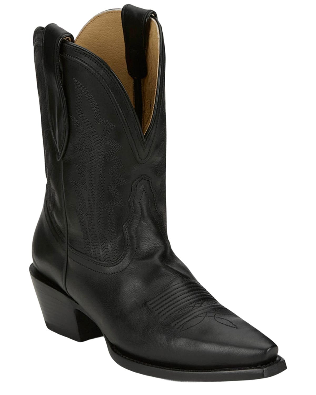 Tony Lama Women's Areli Western Booties Snip Toe - DR3252 7 M US Black