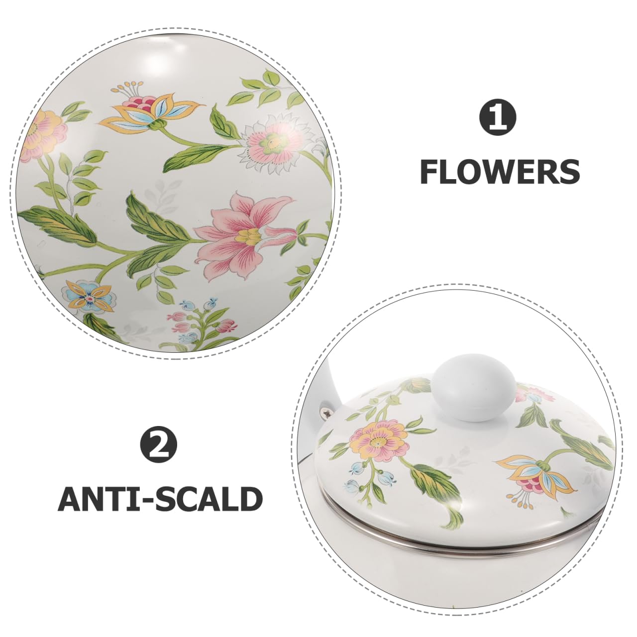 UPKOCH Bollitore Smaltato Per Acqua Con Fischio 2L Teiera Da Fornello Anti-Deformazione Per Cucina a Induzione Design Elegante Per Uso Domestico E Ufficio