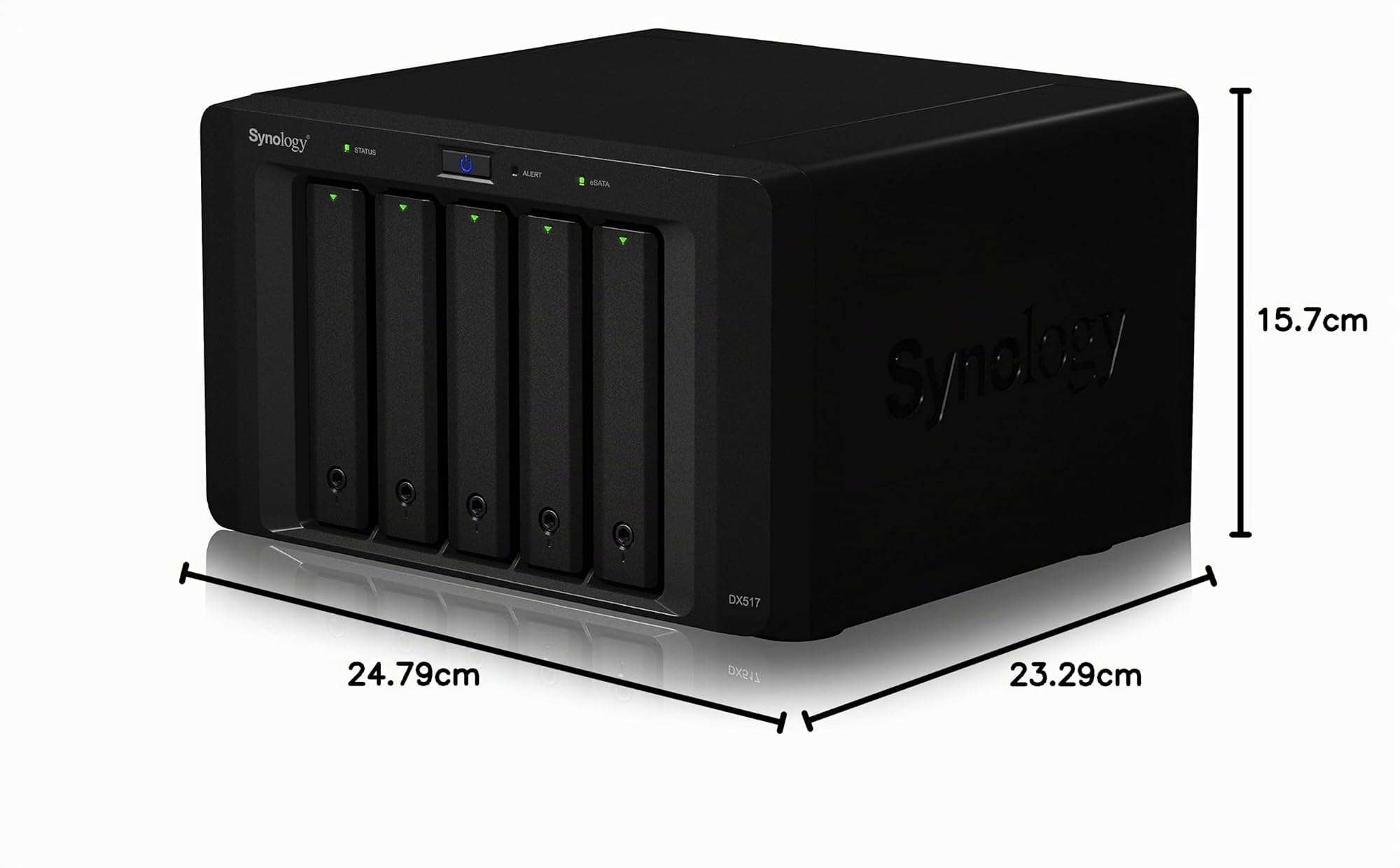 Synology DX517 boîtier de disques Bureau Noir