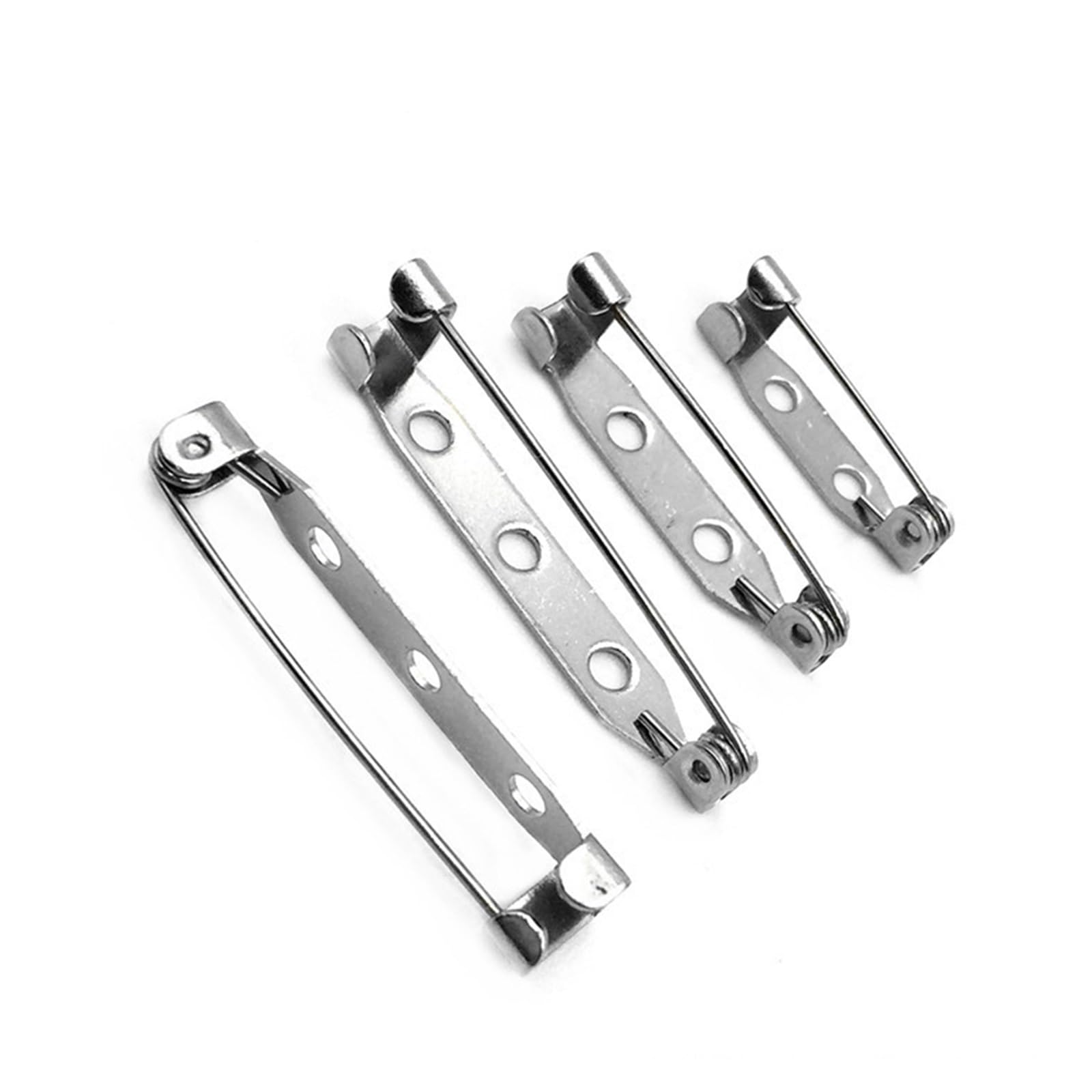 Zapięcia do broszek, Stainless Steel Brooch 20pcs Badge Holder Base Bar DIY Jewelry Making Findings(Safe lock 25 mm)