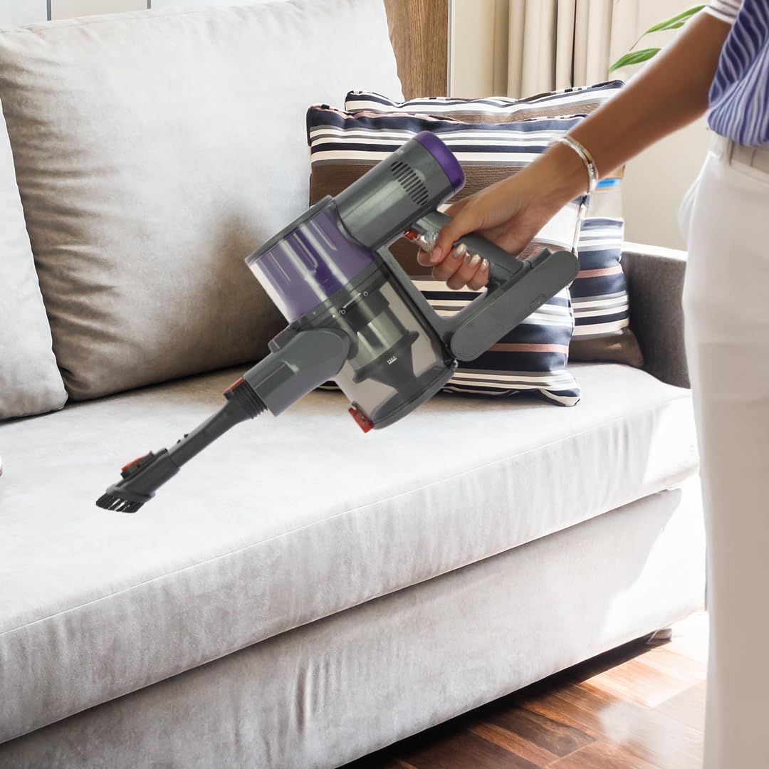 MAURY'S IL NUMERO UNO DEL RISPARMIO High-Tech Aspirapolvere 150W Senza Fili Potente, Scopa Elettrica,Ricaricabile e Leggera, Senza Sacco,Multisuperficie, Autonomia 40 Min, Luce Led