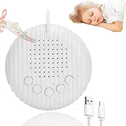 Aparelho Ruido Branco, White Noise, Máquina de som de Ruído Branco 10 Sons Suaves 15/30 / 60Min Timer Volume Ajustável Bateria Recarregável Embutida com Cabo de Carregamento USB de Cordão