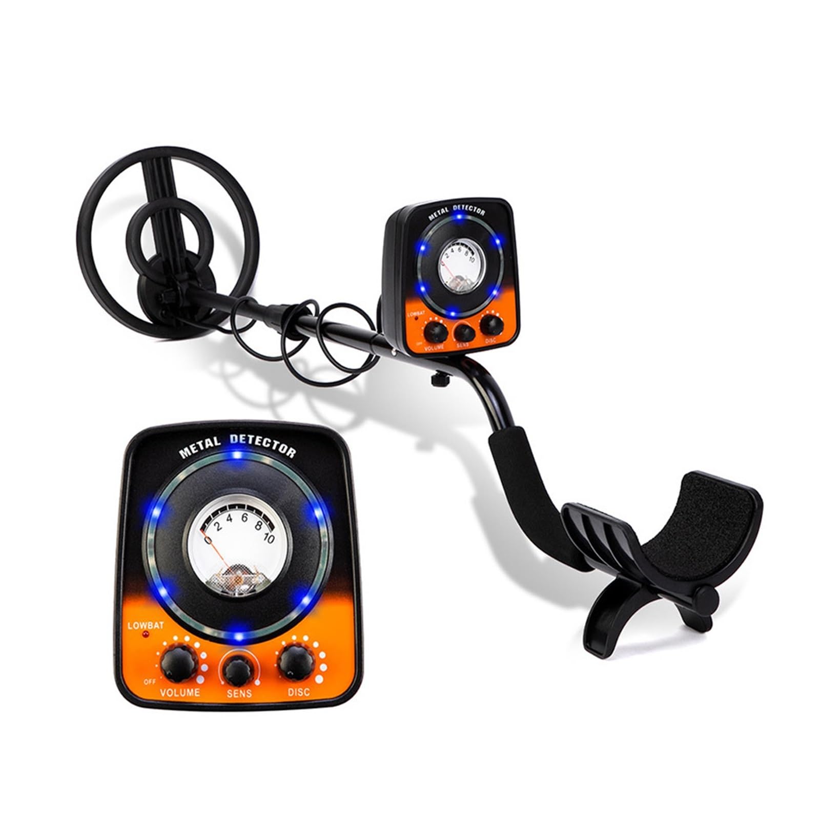 Professionele Metaalscanner, 100-240V Metaaldetector Hoge Gevoeligheid Voor Archeologische Schatten (Uk-Stekker