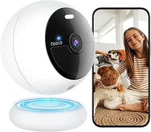 Noorio Security Camera Outdoor Wireless, Indoor Magnetic Cameras for Home Security Battery Powered, 1080P AI Motion Detection 2.4G WiFi, 8GB Free Local Storage MagCam, B200-SE asin的图片