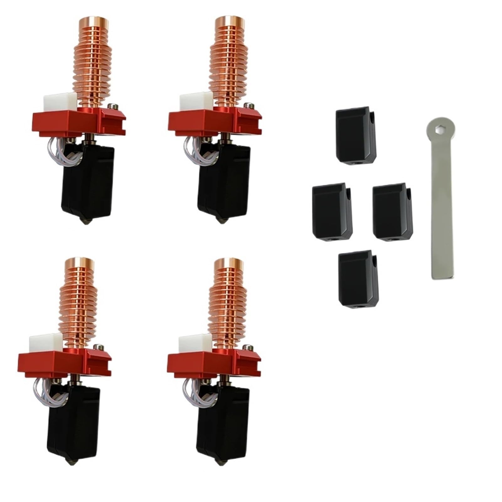 Hotend for Flashforge for Adventurer 5M / 5M Pro Pinting Head 280℃ Ceramic Heating Block Kit AD5M Hard Steel Nozzle Hot Proactive(0.25 0.4 0.6 0.8mm,2pcs)