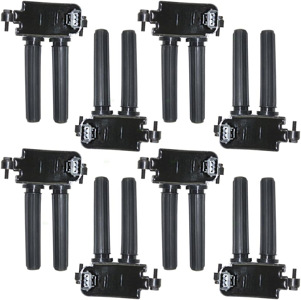 Brock Replacement 8 Pc Set Ignition Spark Plug Coils Compatible with Pickup Truck SUV 8 cylinder 68238603AA