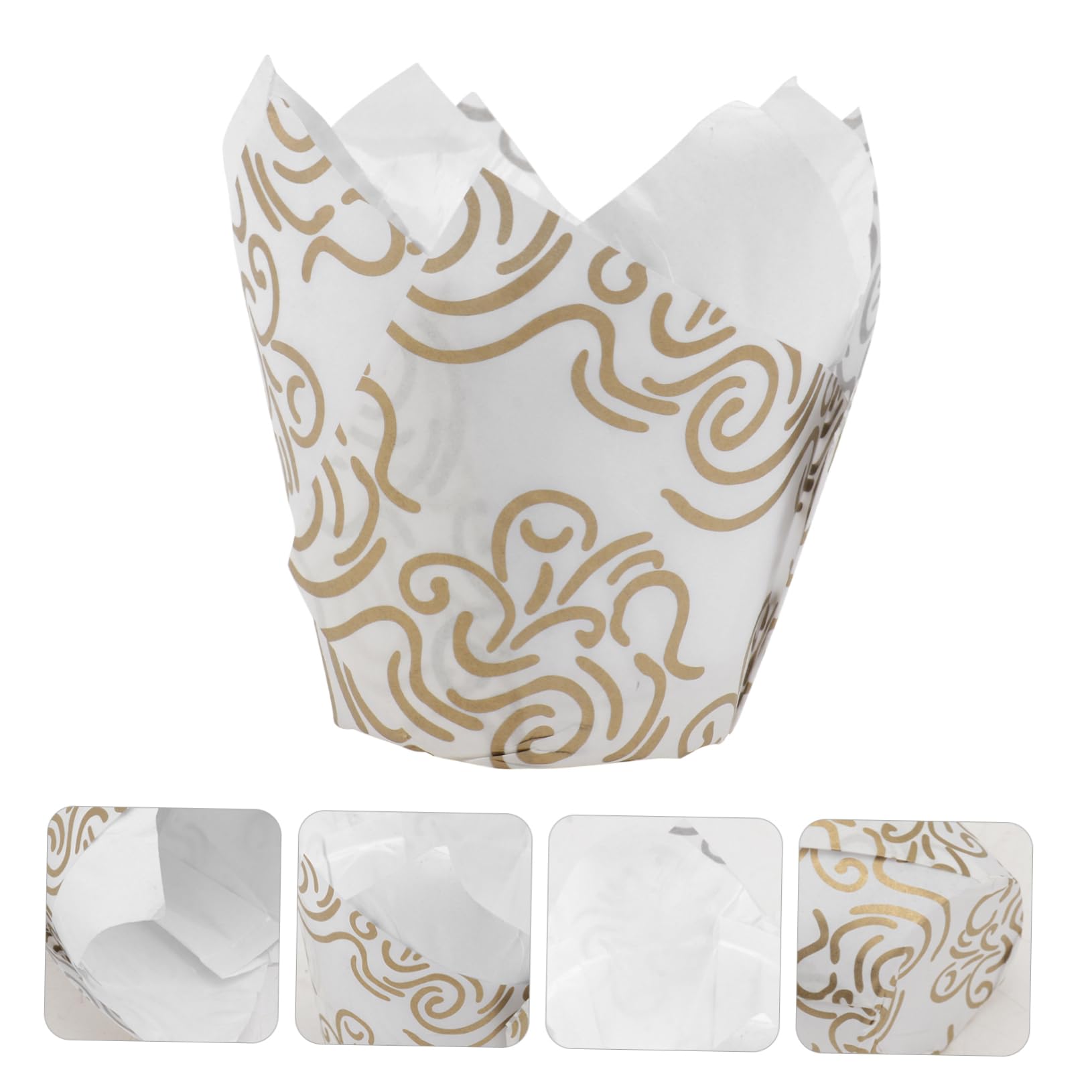 BESTonZON 2ensembles Tasses à Muffins Tulipe Écologiques Résistantes à Huile Pour Gâteaux Et Pâtisseries Idéales Pour Décorer Vos Créations Sucrées