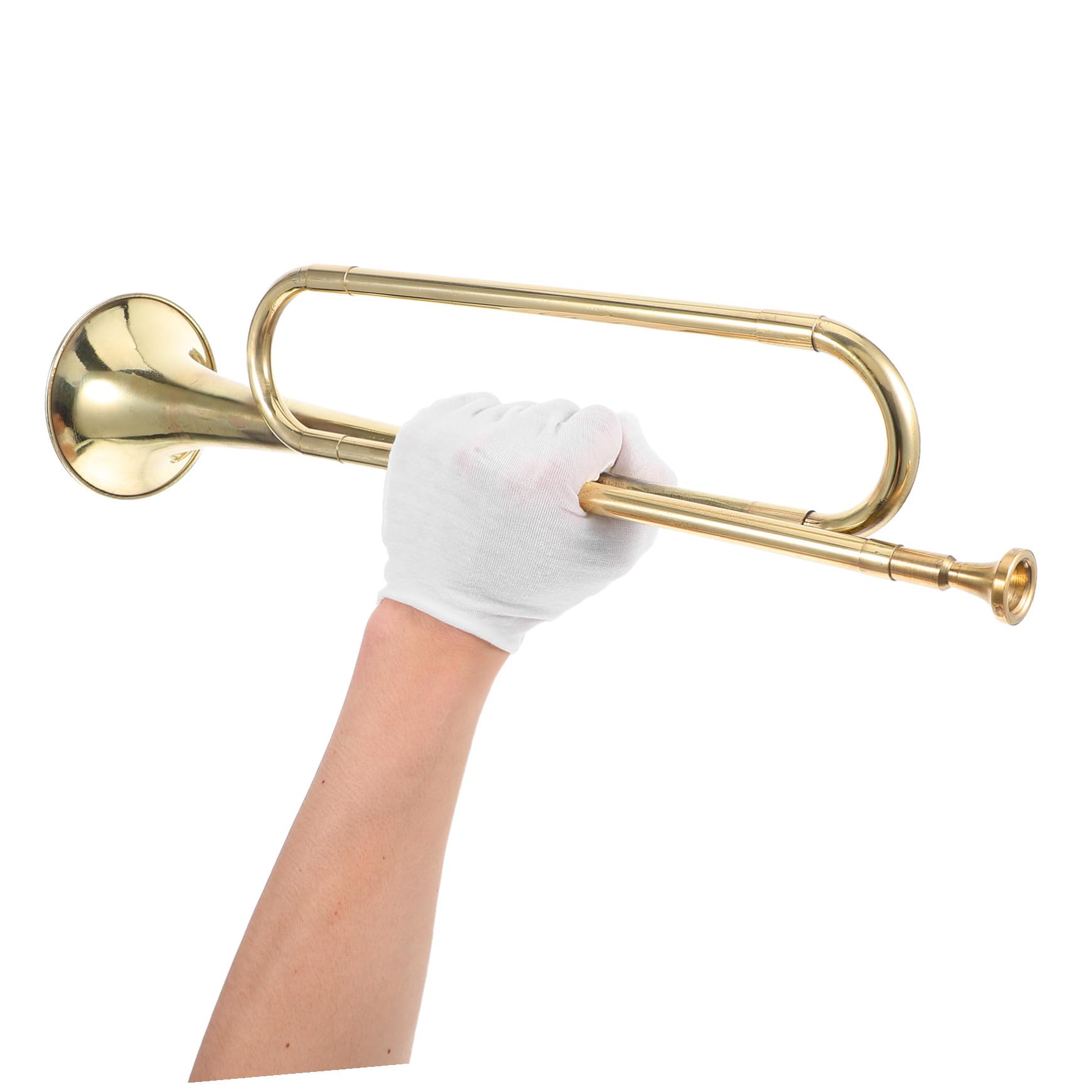 INOOMP Tromba per Bambini in Metallo Colore Oro, Sicura e Conveniente per Studenti e Principianti, Bocchino in Stile Casual, per Progetti Estivi e Feste Stile Casuale