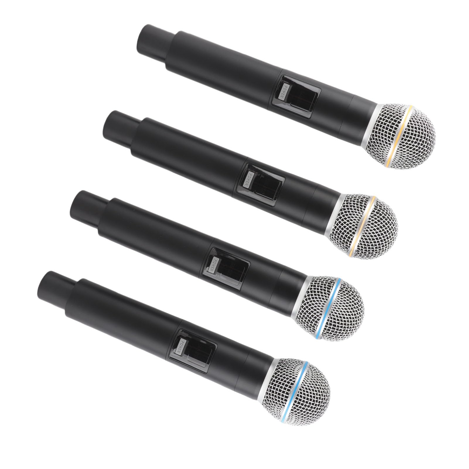 Tbest Set di Microfoni Wireless Set Professionale VHF Banda 4 Cordless Portatile MIC DYNAMIC MIC 164ft Range per la Registrazione del Karaoke Metal Karaoke