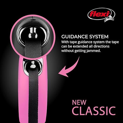 Miniatura 6 de Correa Automática Flexi New Classic Tape S 5M Rosa