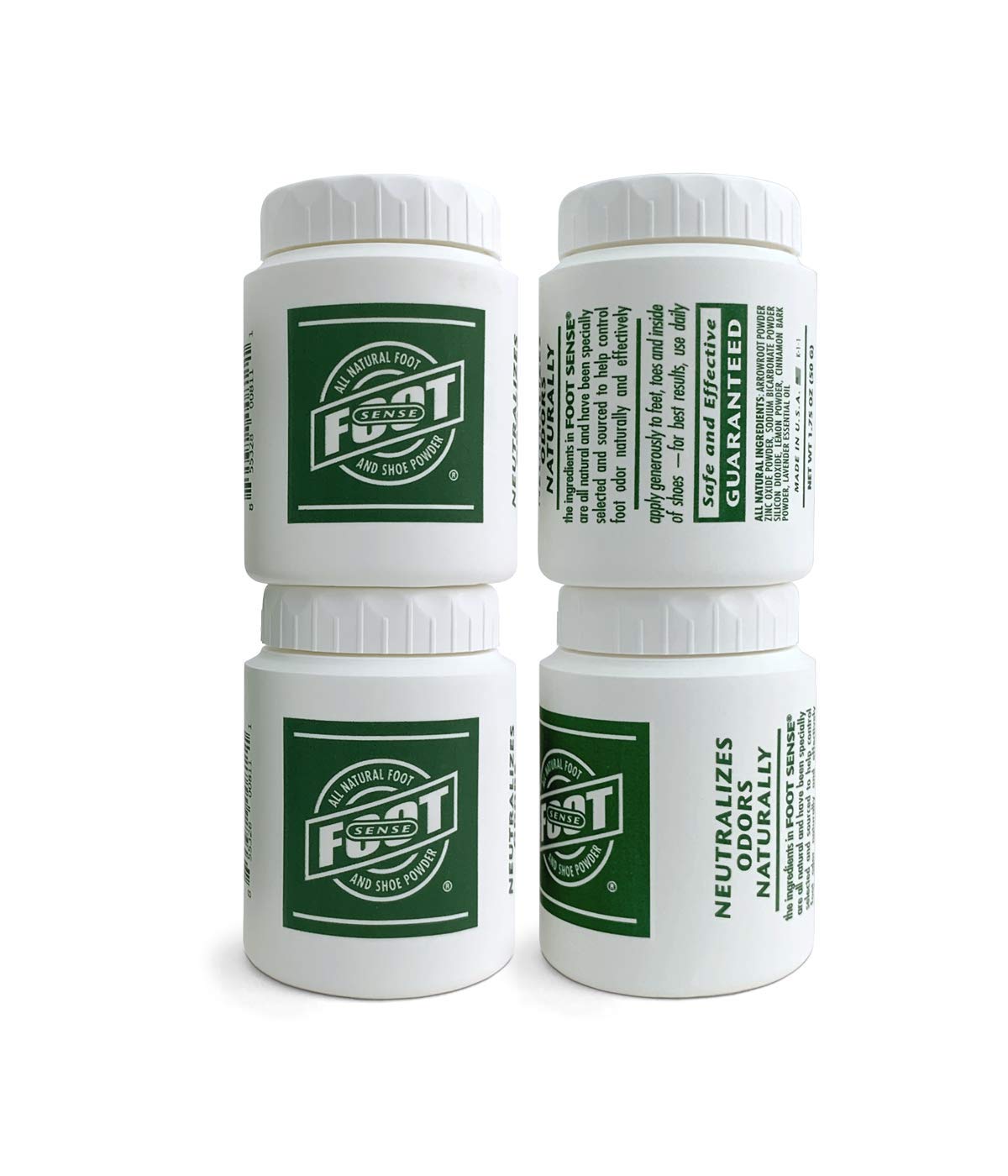 FOOT SENSE All Natural Smelly Foot & Shoe Powder Foot Odor Eliminator