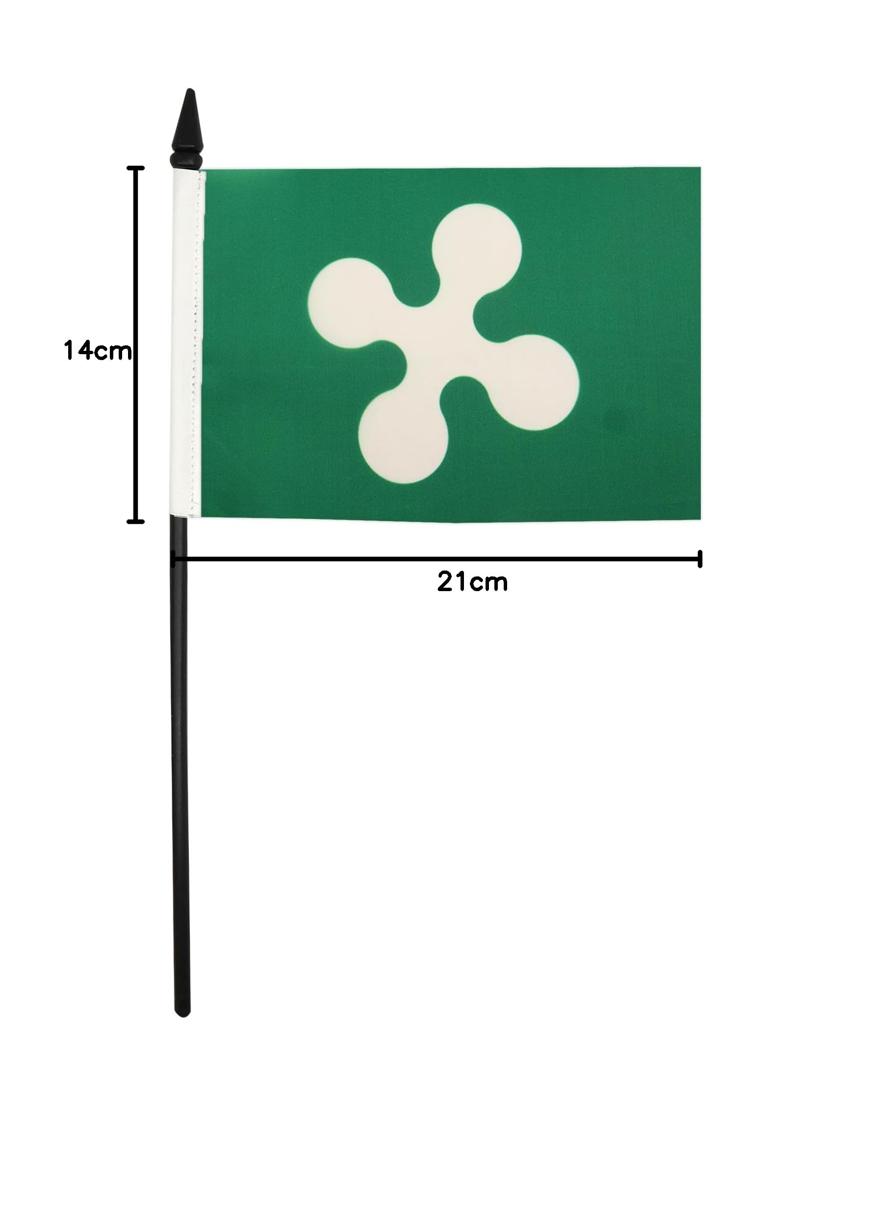 Drapeau de Table Lombardie, 21cm x 14cm