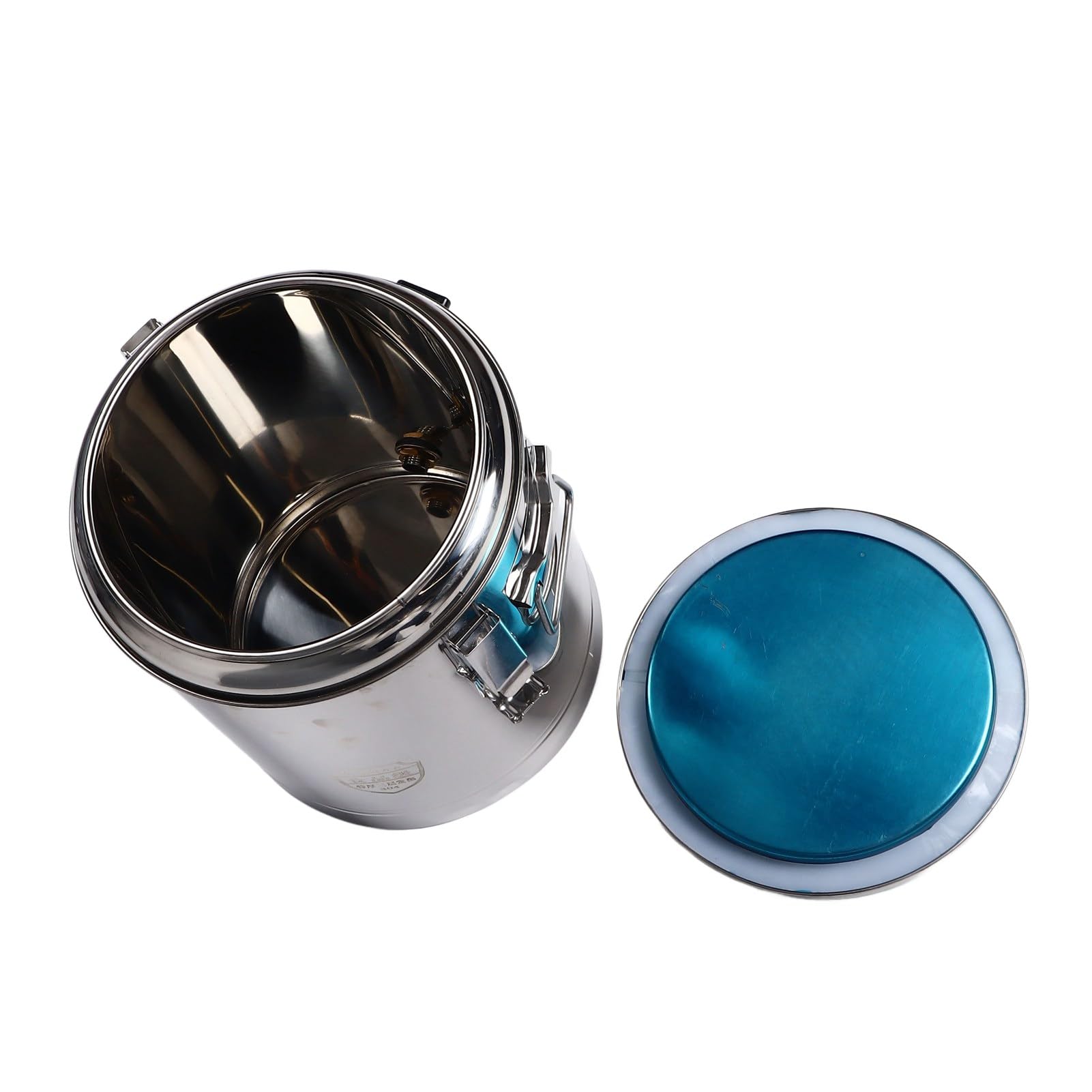 10L Insulated Soup Bucket Stainless Steel Faucet Lid Handle Beverage Dispenser for Cafeterias