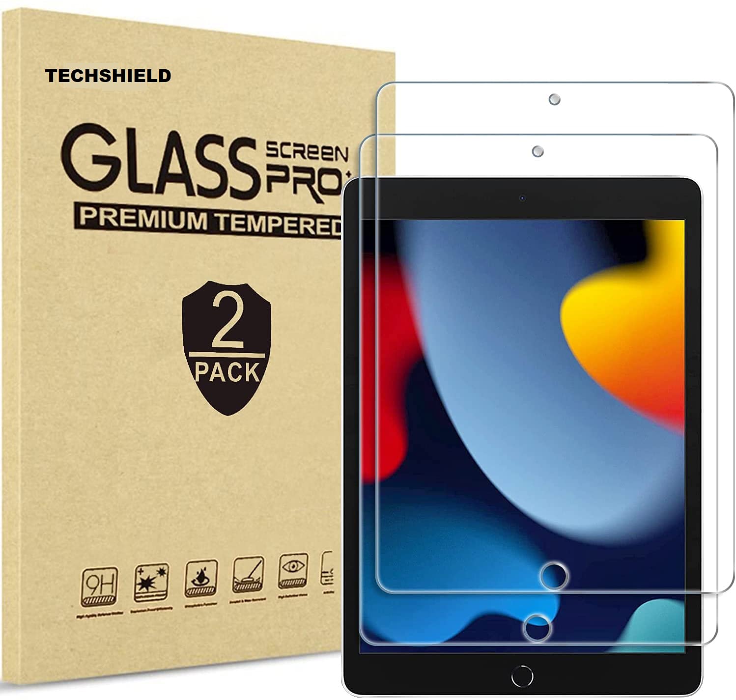 TECHSHIELD Tempered Glass Screen Protector For New Ipad 9Th Genaration/Ipad 8Th/ 7Th Generation 10.2 Inch 2021/2020/2019 (Pack Of 2) for Tablets (B09HH4CBX9) Amazon Price History, Amazon Price Tracker