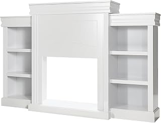 RELAX4LIFE 70” Fireplace Mantel with Storage Shelves
