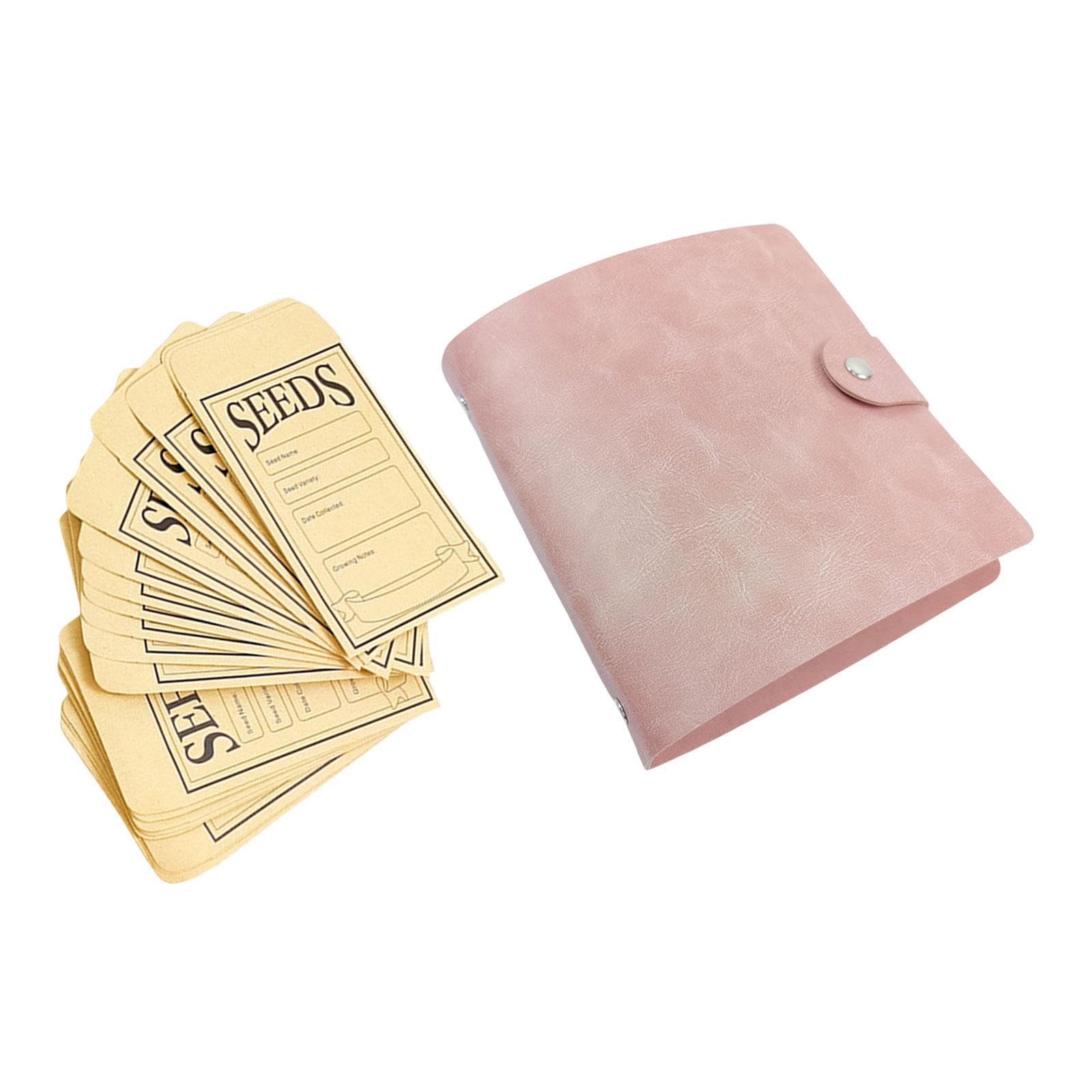 Seed Organizer Binder Samples Bags for Saving Collection Seed Flower Storage Pink-image-33