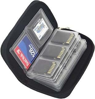 Slots Memory Card Case Memory Card Storage Bag Carrying Case Holder Wallet 22 Slots for CF/SD/Micro SD/SDHC/MS/DS Game Accessories Memory Card Box Water-Resistant Card Case