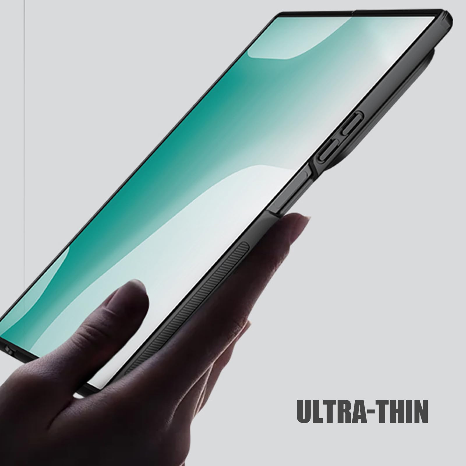 Hülle Für Samsung Galaxy Z Fold 7, Vollständig Kameraschutz Handyhülle Mit Scharnier Schutzhülle rutschfeste,Schwarz,Fold 7