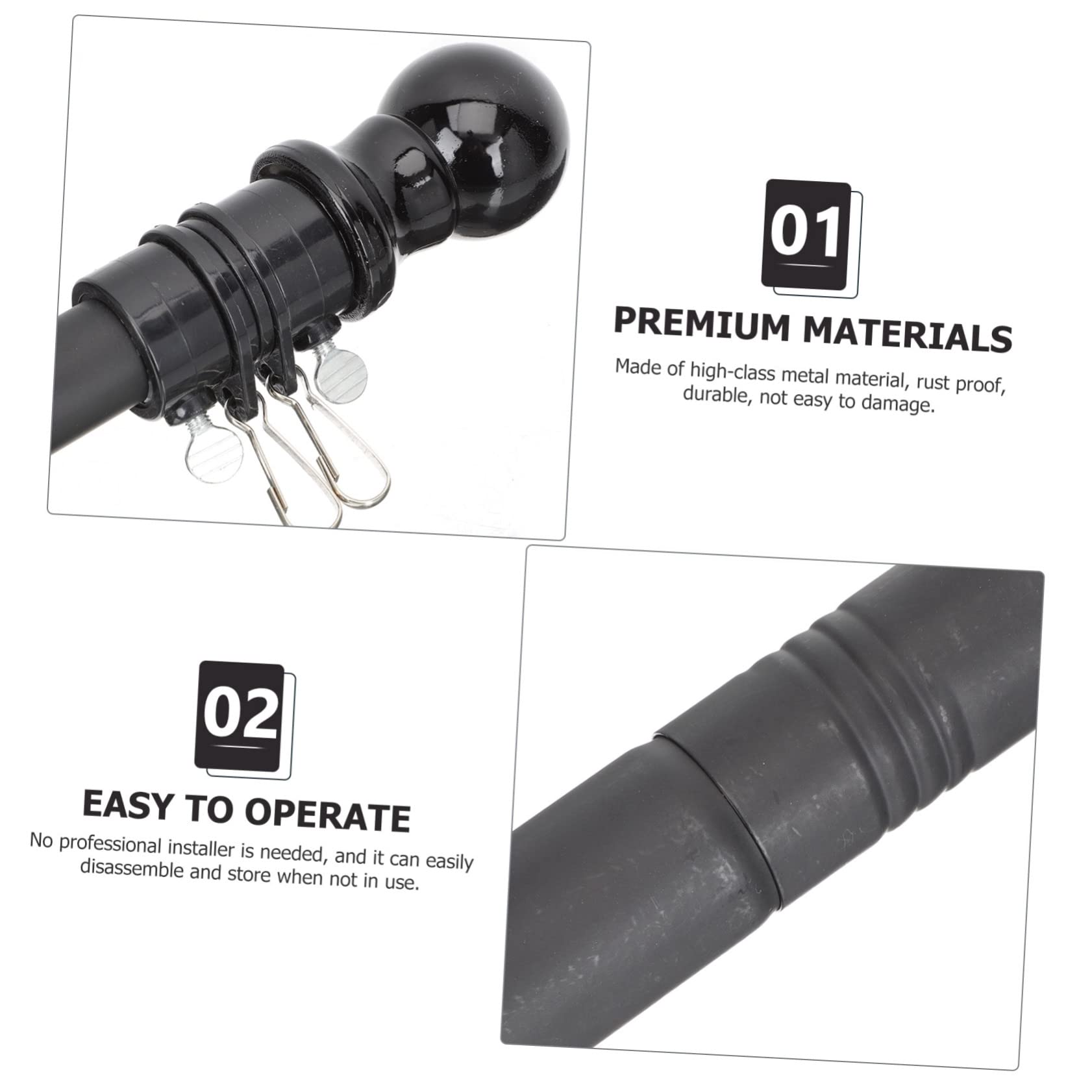 Toddmomy 1set Bandiera Acciaio Inossidabile Antiruggine Resistente e Stabile Per Esterni Per Giardino e Casa