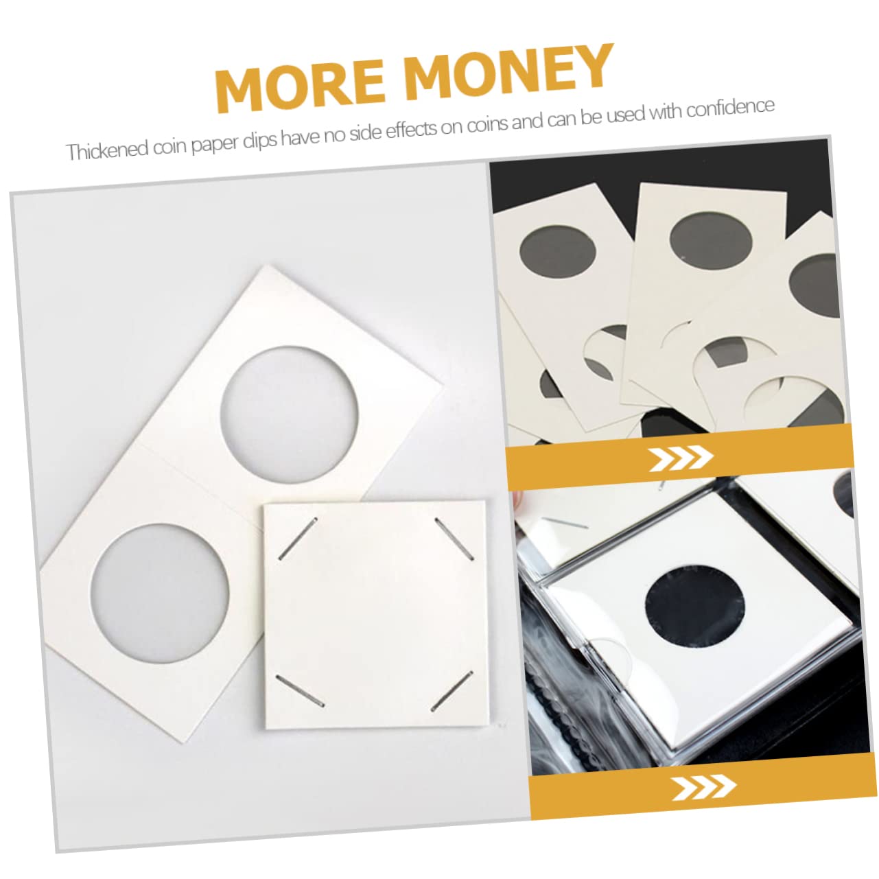 Artibetter Unidades De Soportes De Cartón para Monedas De Colección Surtidos Almacenamiento Seguro para Álbum De Monedas 200 Piezas*4