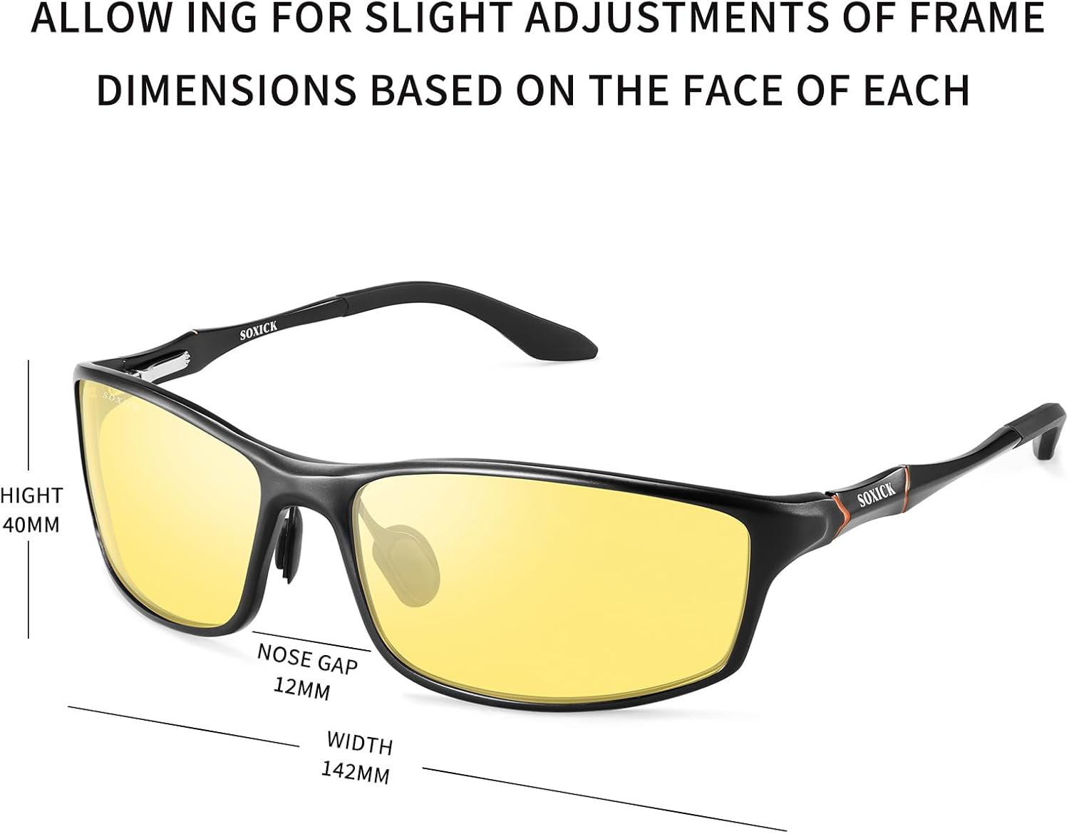 Fymural Night Driving Glasses for Men and Women – Polarized Yellow Tinted Anti-Glare Night Vision Glasses for Driving with UV400 Protection - Image 3