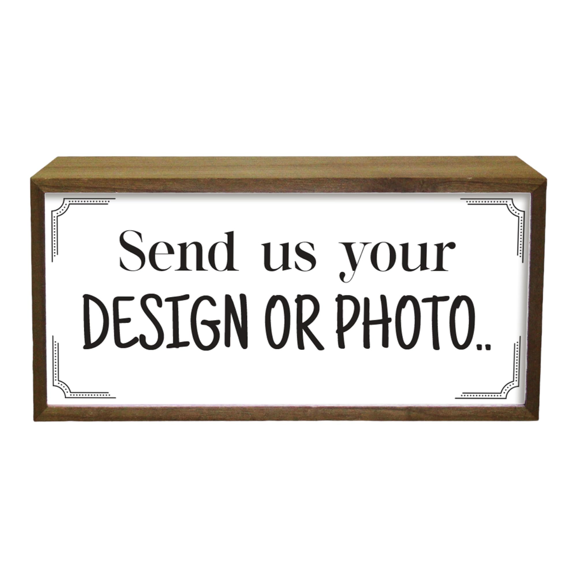 Echo Three Brown Personalised Light Box Upload Logo File | Custom Text Illuminated Light Up Led Room Sign | Bespoke Branding Design Print Lighting | Event Light Panel Display | Shop Brand Business Identity Signage